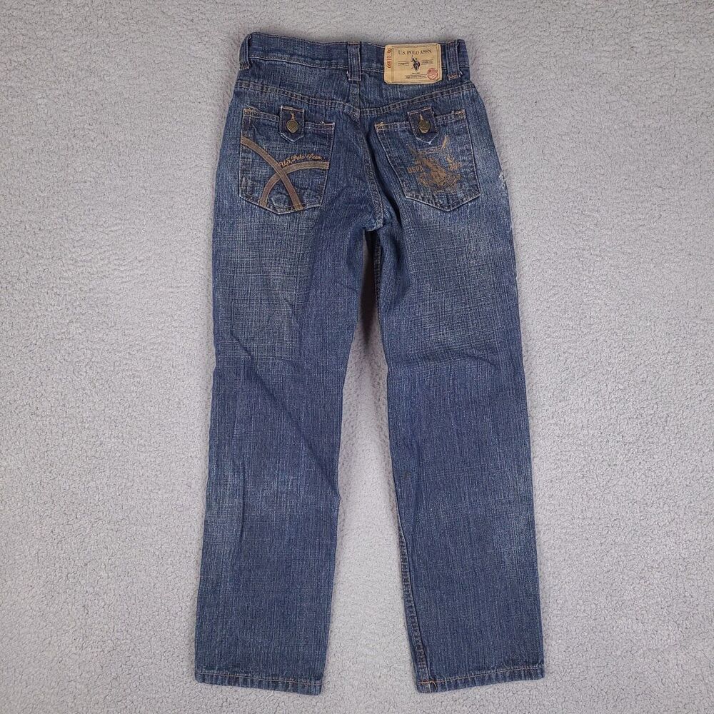 US Polo Assn Jeans Boys Size 10 Blue Straight Denim Pants Youth 25x26